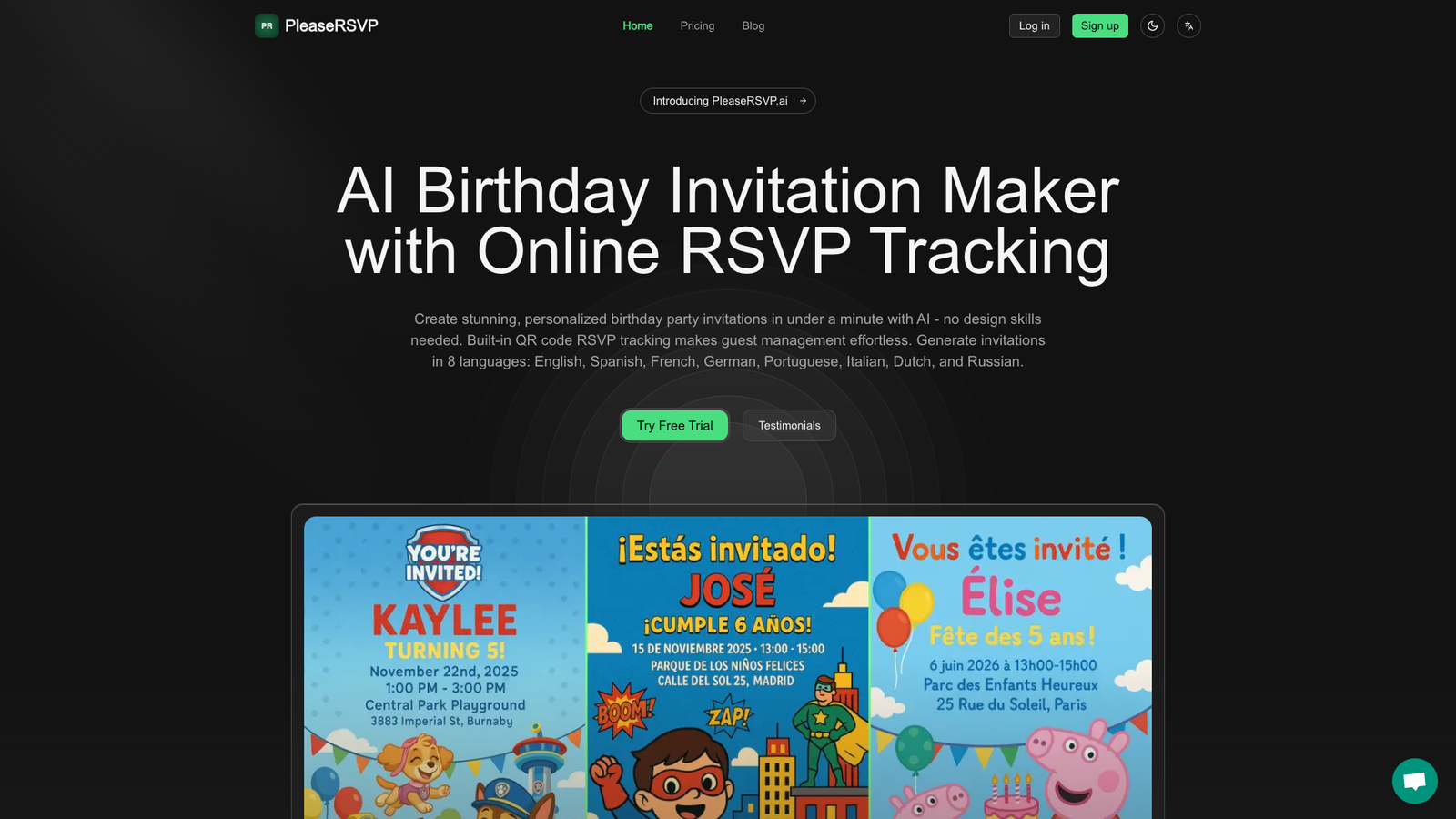 PleaseRSVP — интерфейс нейросети