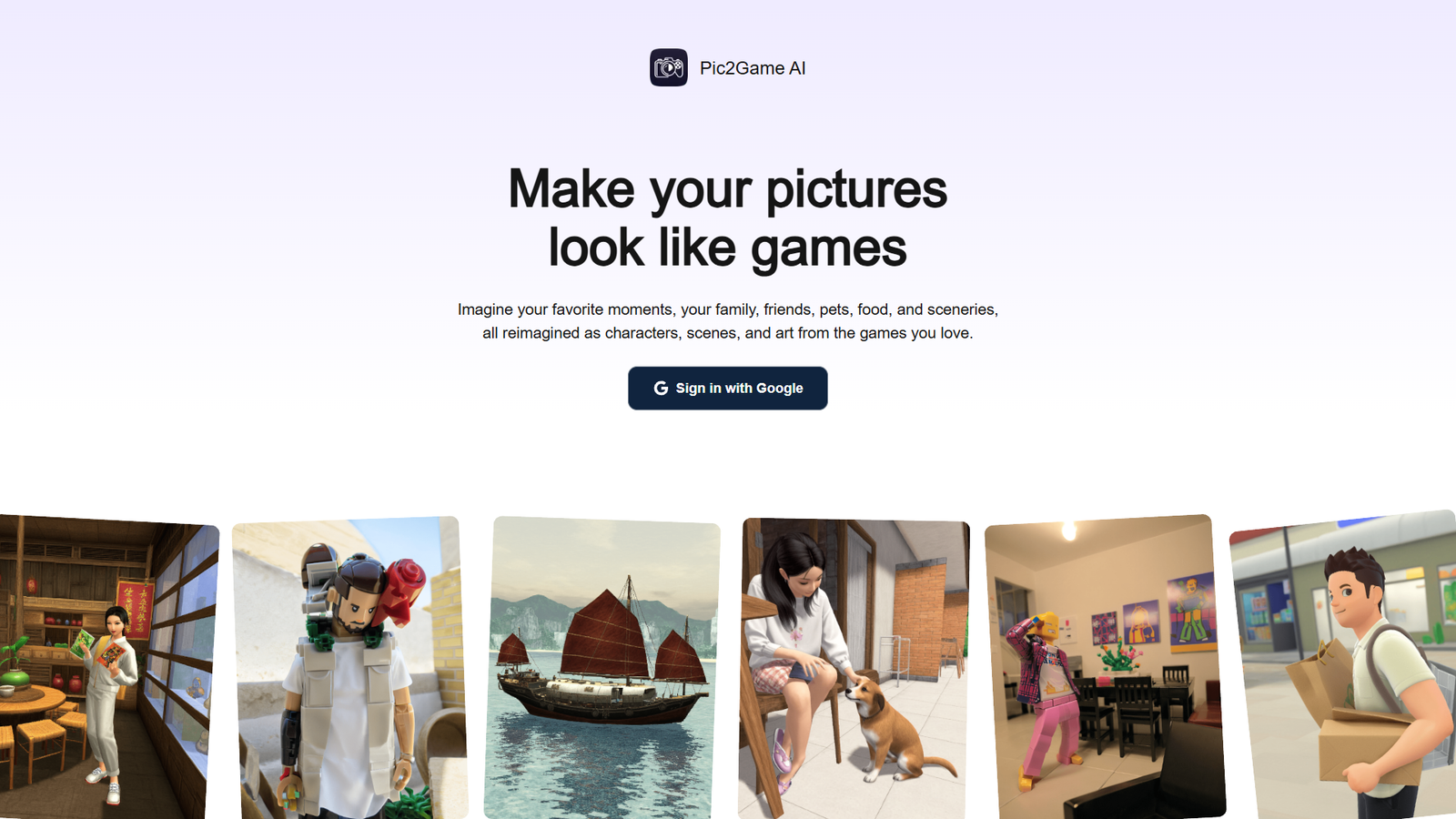 Pic2Game AI — интерфейс нейросети Pic2Game AI — интерфейс нейросети