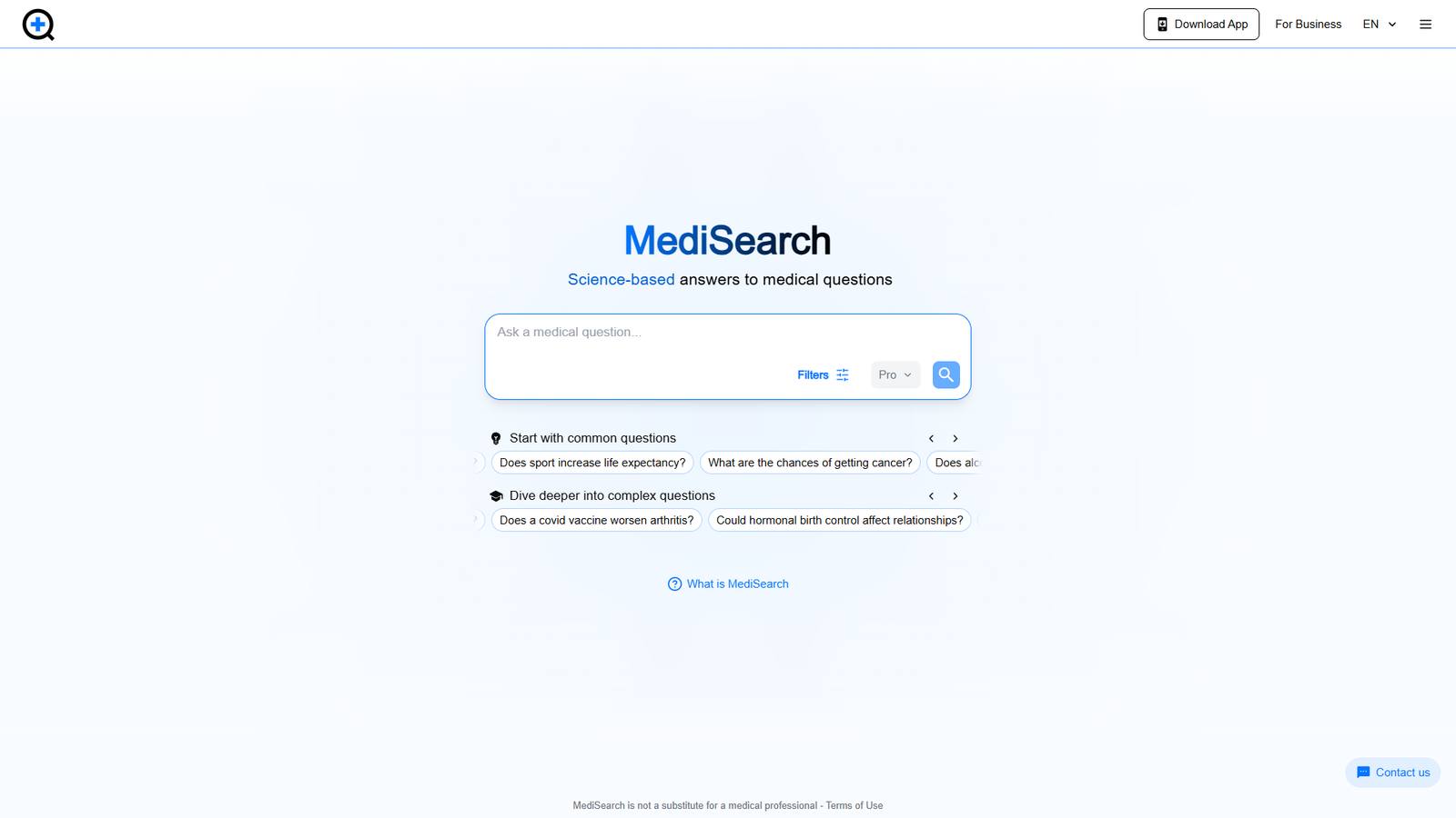 MediSearch — интерфейс нейросети MediSearch — интерфейс нейросети