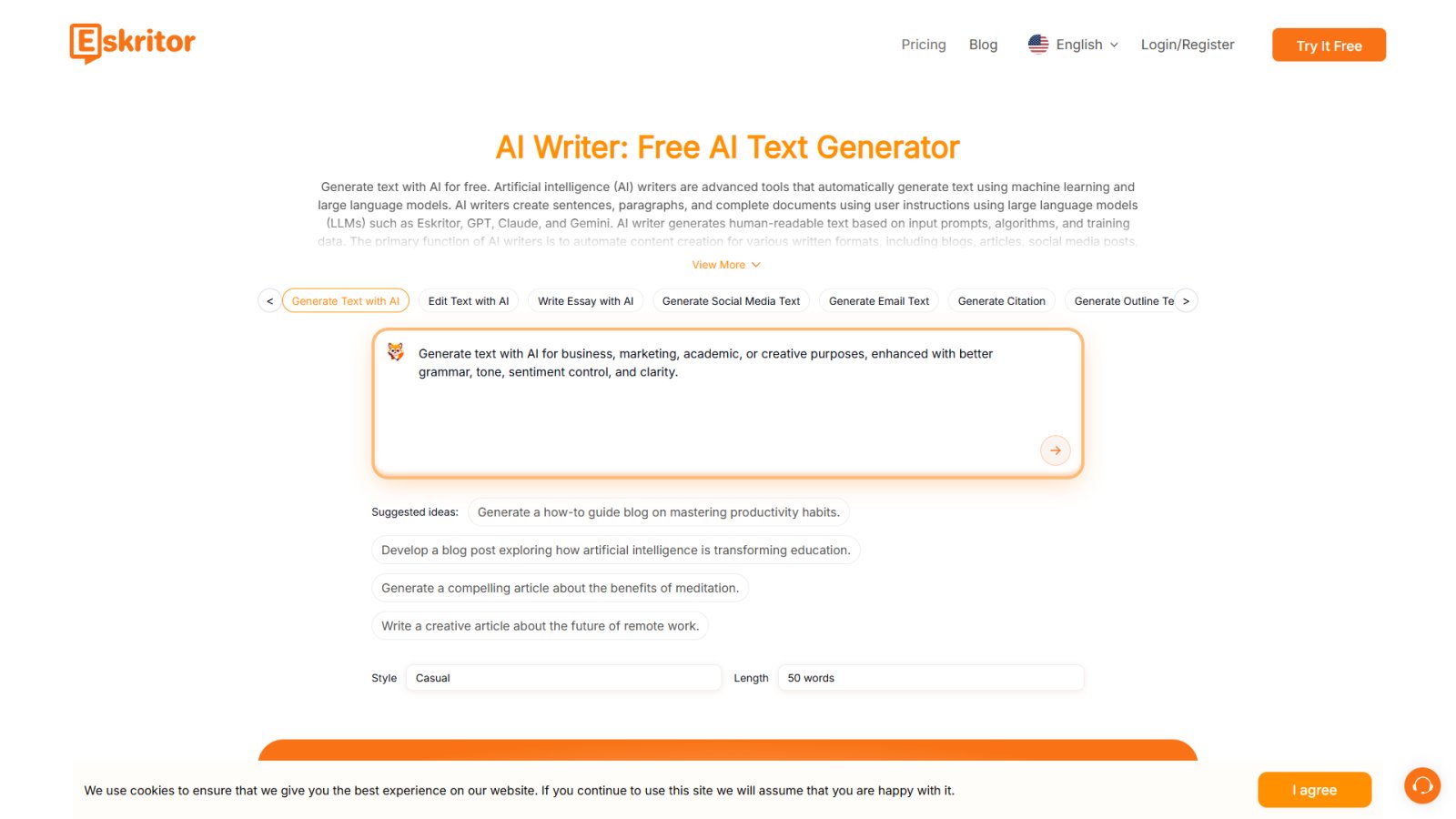 Eskritor нейросеть Главная страница Eskritor нейросеть Главная страница