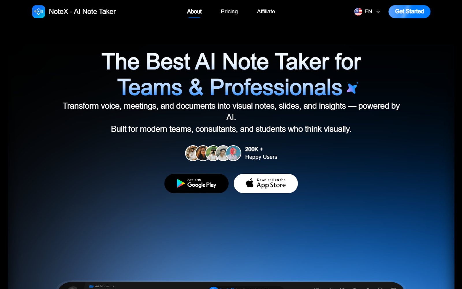 NoteX — интерфейс нейросети NoteX — интерфейс нейросети