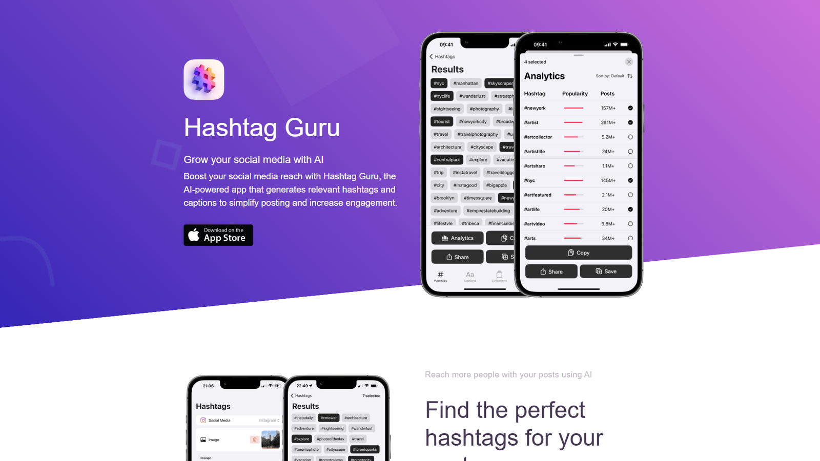 Hashtag Guru — интерфейс нейросети Hashtag Guru — интерфейс нейросети