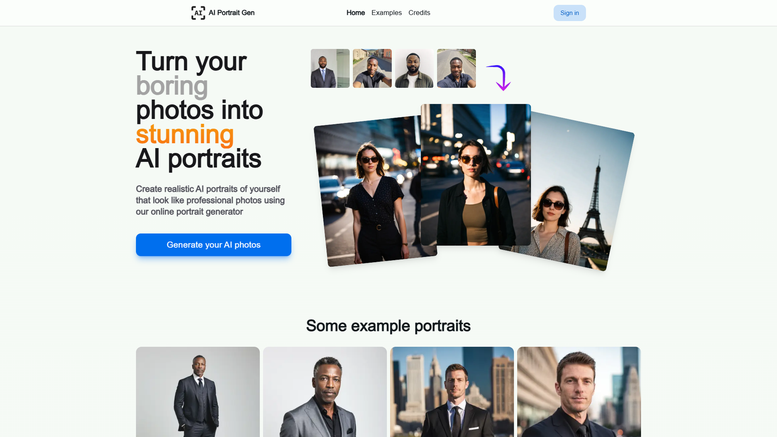 AI Portrait Gen — интерфейс нейросети AI Portrait Gen — интерфейс нейросети