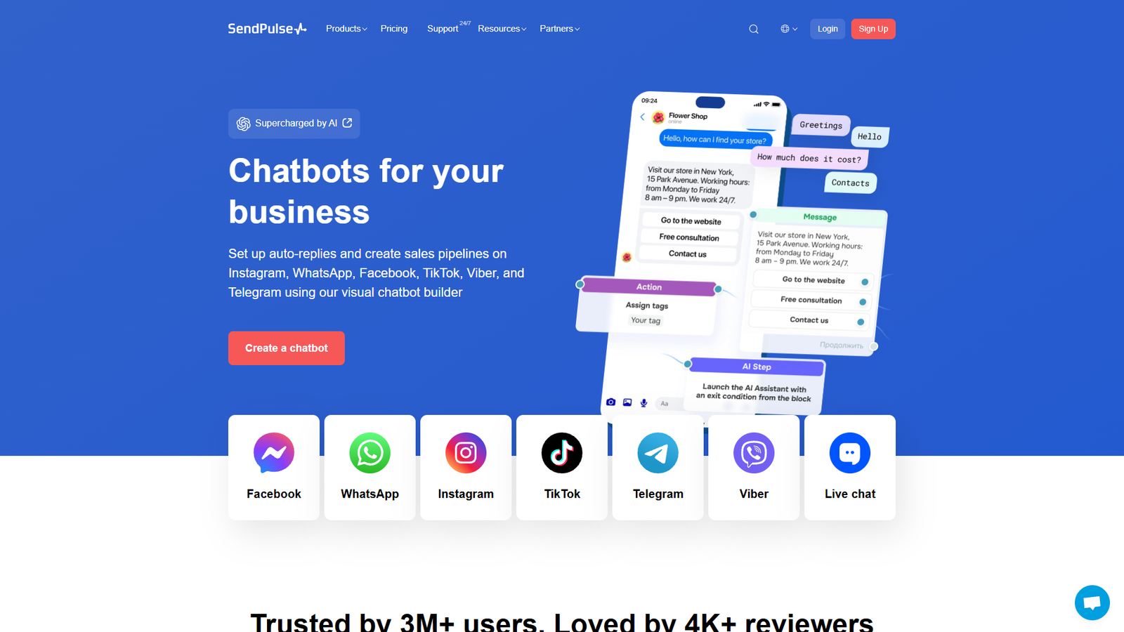 SendPulse Chatbot Builder — интерфейс нейросети SendPulse Chatbot Builder — интерфейс нейросети