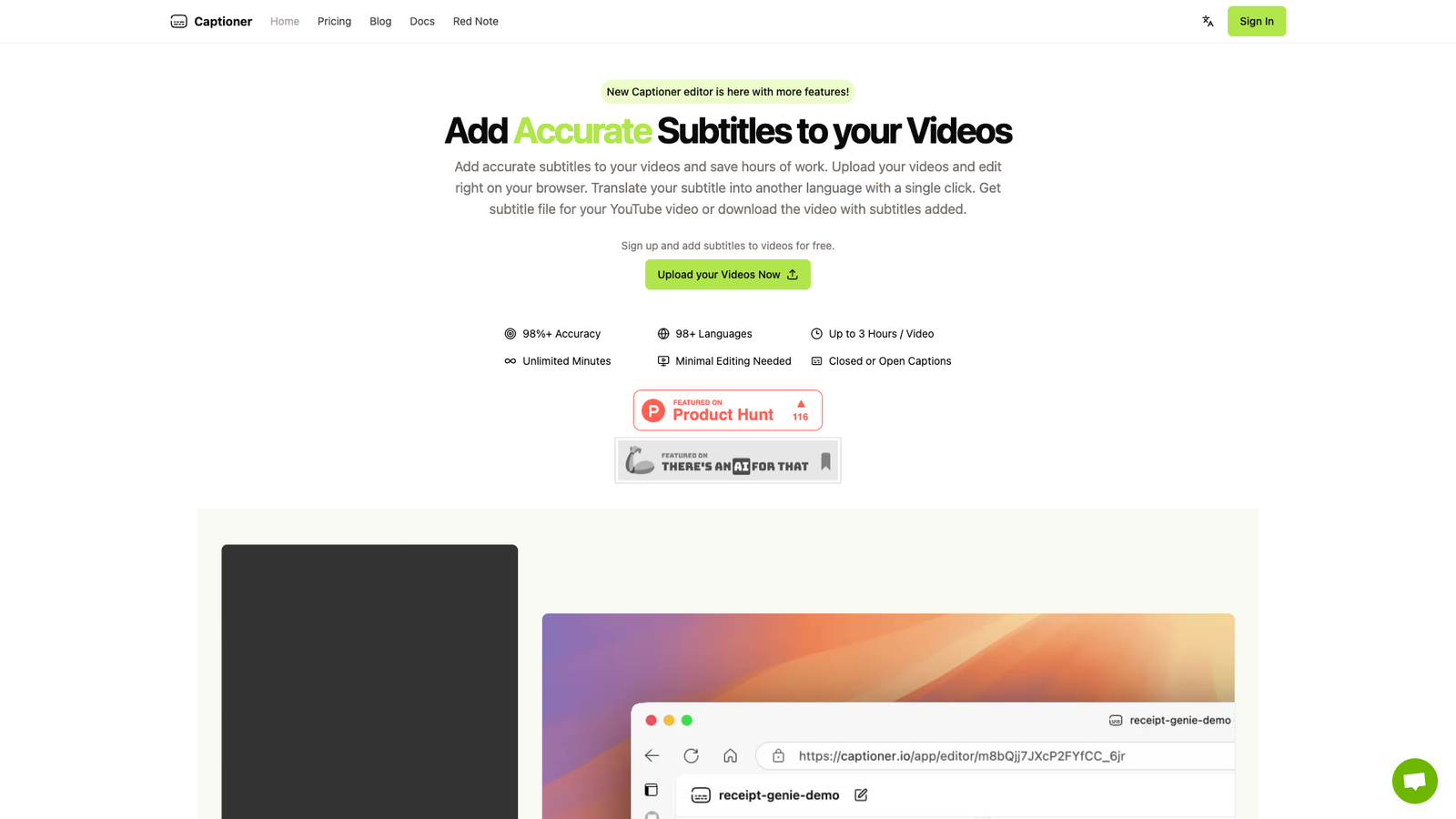 Captioner — интерфейс нейросети