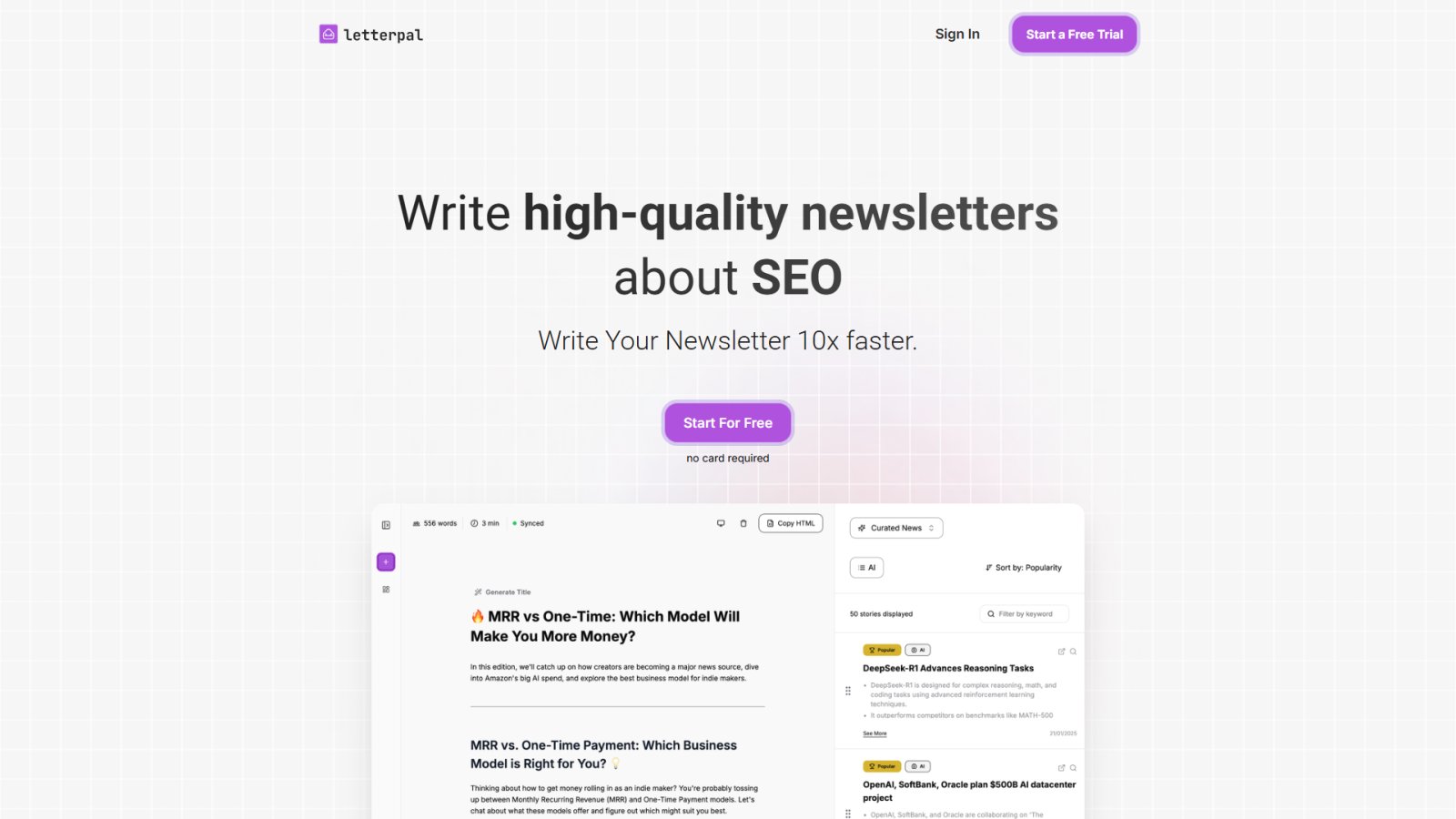 Letterpal нейросеть Главная страница