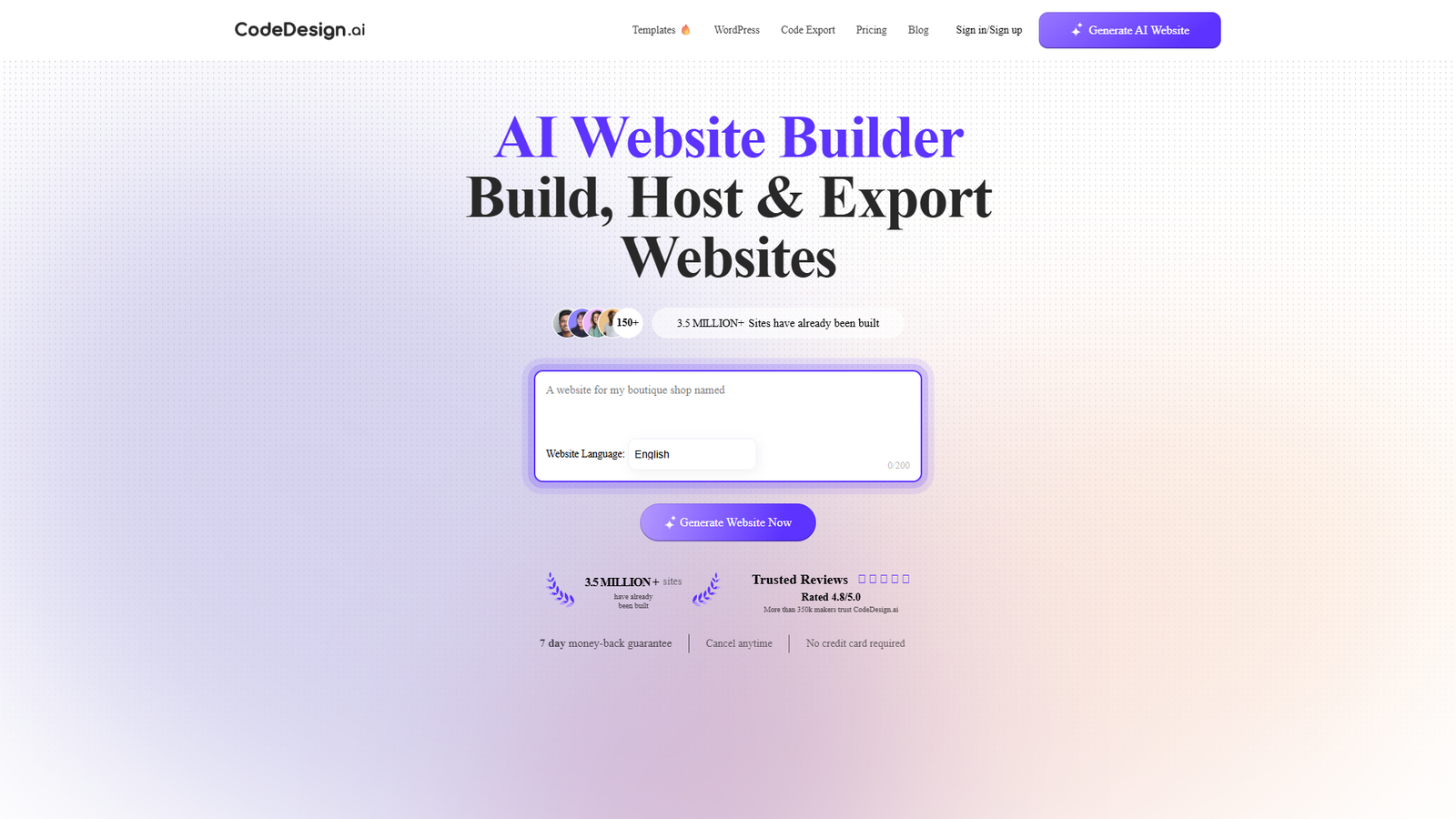 CodeDesign.ai — интерфейс нейросети CodeDesign.ai — интерфейс нейросети