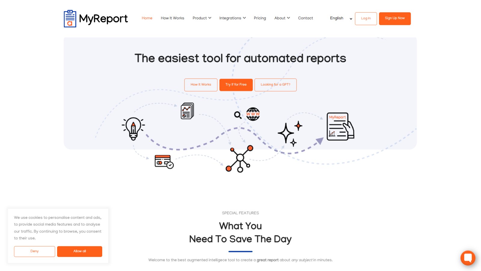MyReport нейросеть Главная страница