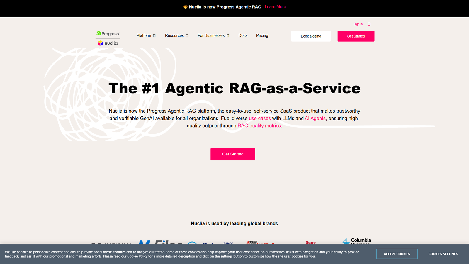Nuclia Agentic RAG-as-a-Service — интерфейс нейросети Nuclia Agentic RAG-as-a-Service — интерфейс нейросети