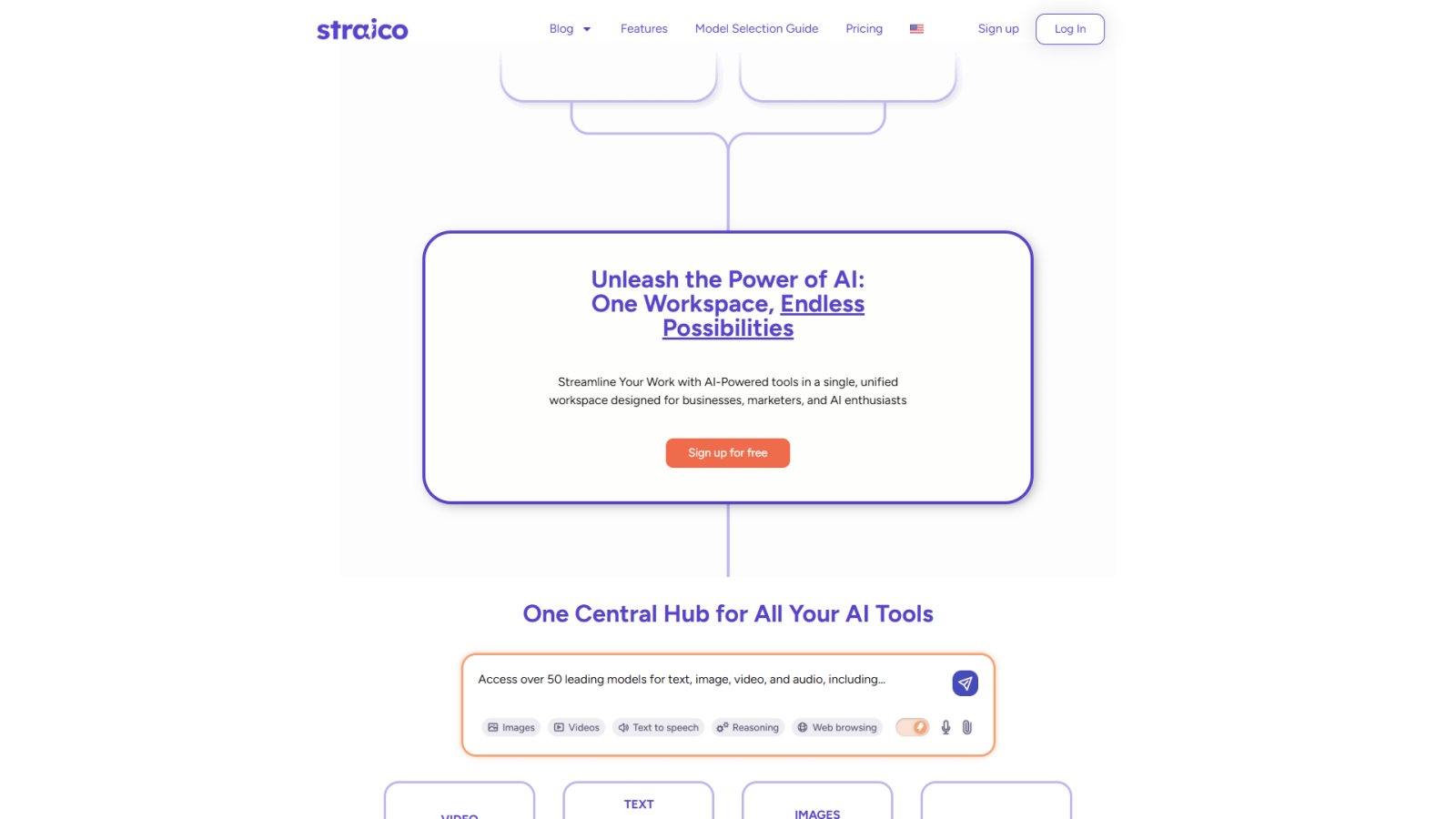 Straico нейросеть Главная страница