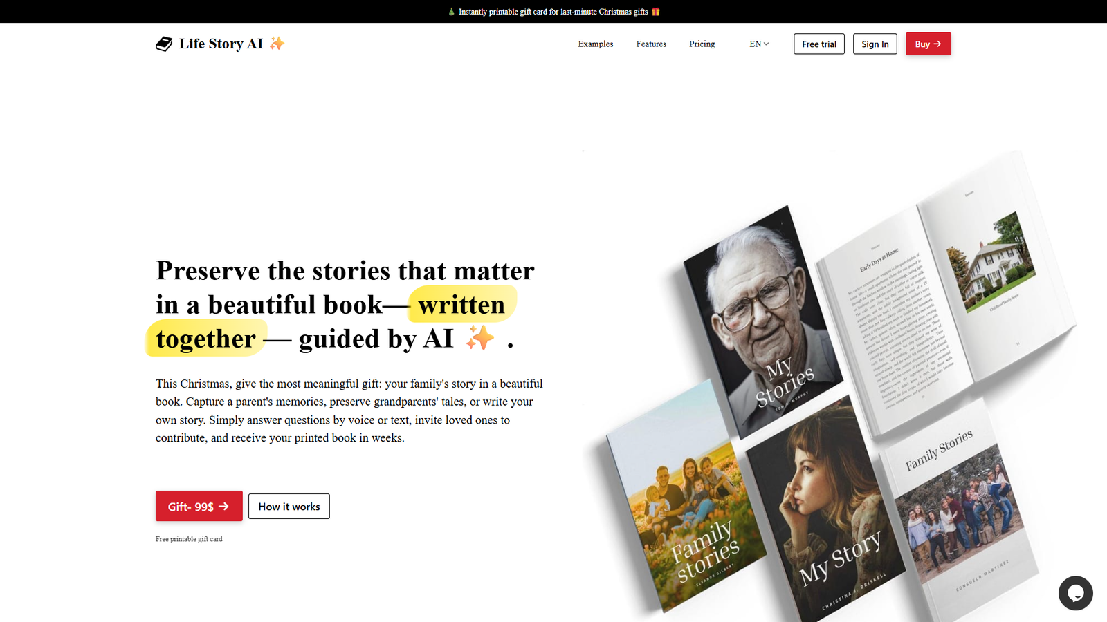 Life Story AI — интерфейс нейросети Life Story AI — интерфейс нейросети