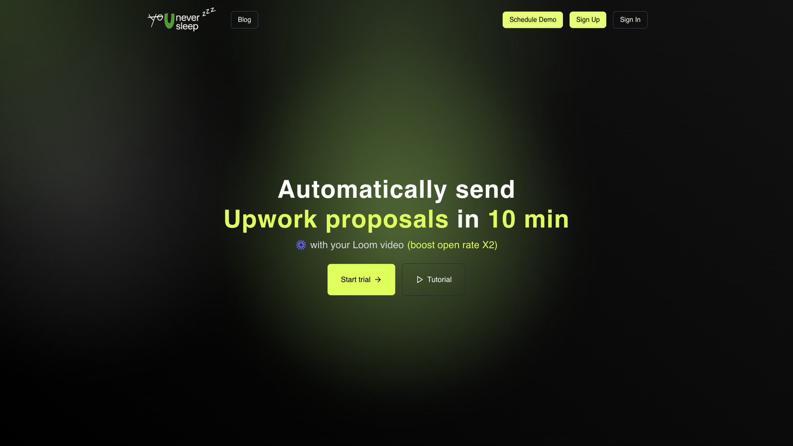 U Never Sleep — интерфейс нейросети