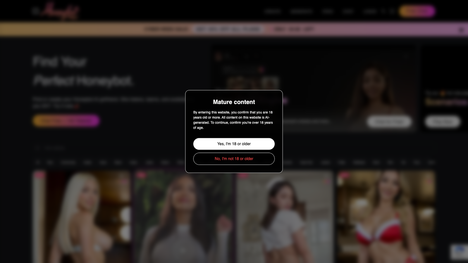 Honeybot.ai — интерфейс нейросети