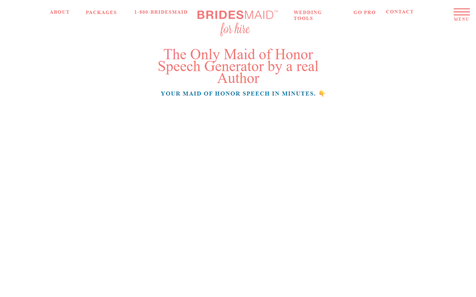 Maid of Speeches — AI Maid of Honor Speech Generator — интерфейс нейросети Maid of Speeches — AI Maid of Honor Speech Generator — интерфейс нейросети