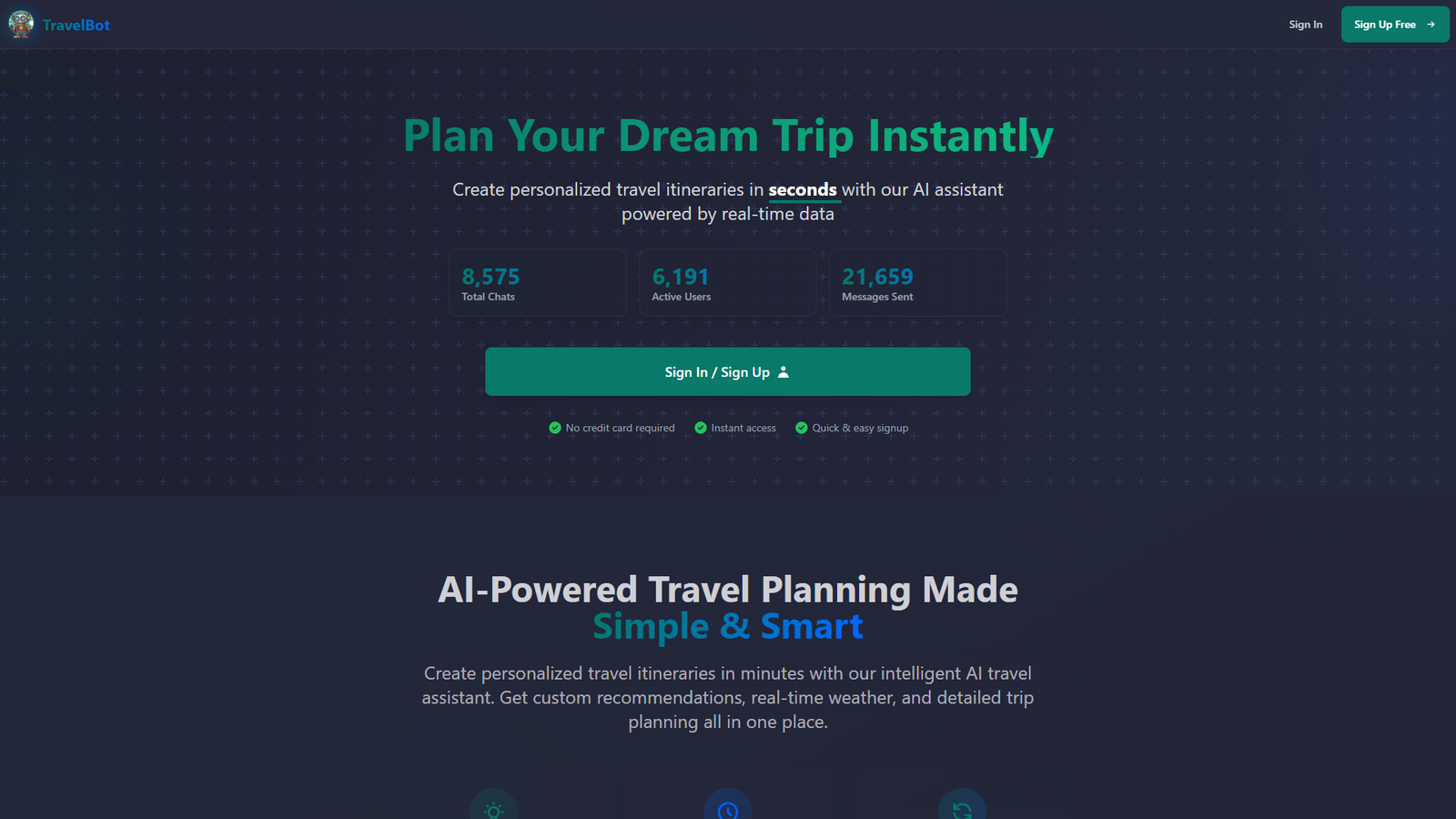 TravelBot — интерфейс нейросети TravelBot — интерфейс нейросети