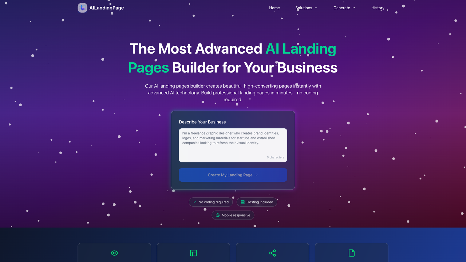 AILandingPage — интерфейс нейросети AILandingPage — интерфейс нейросети