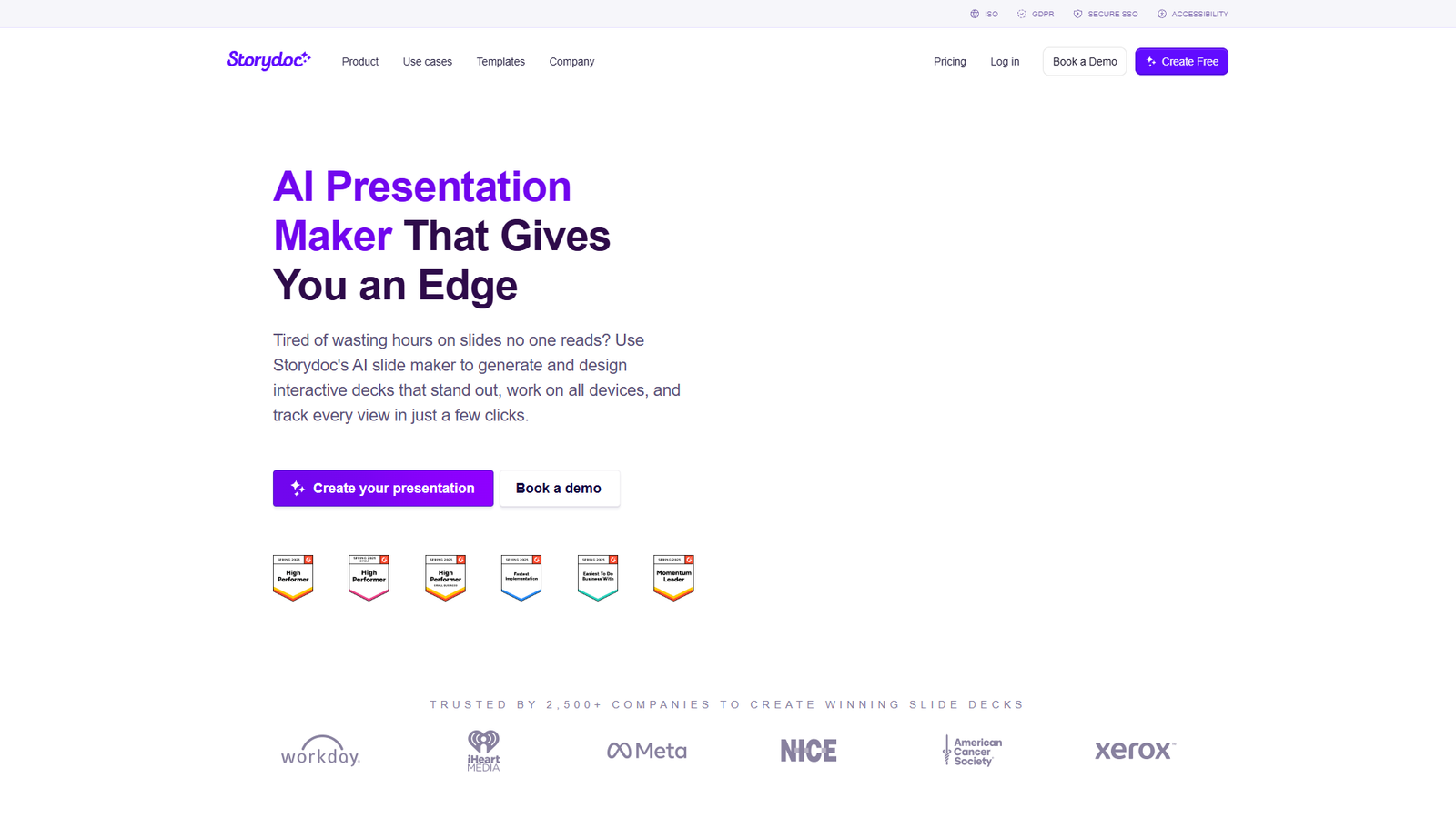 Storydoc AI Presentation Maker — интерфейс нейросети Storydoc AI Presentation Maker — интерфейс нейросети