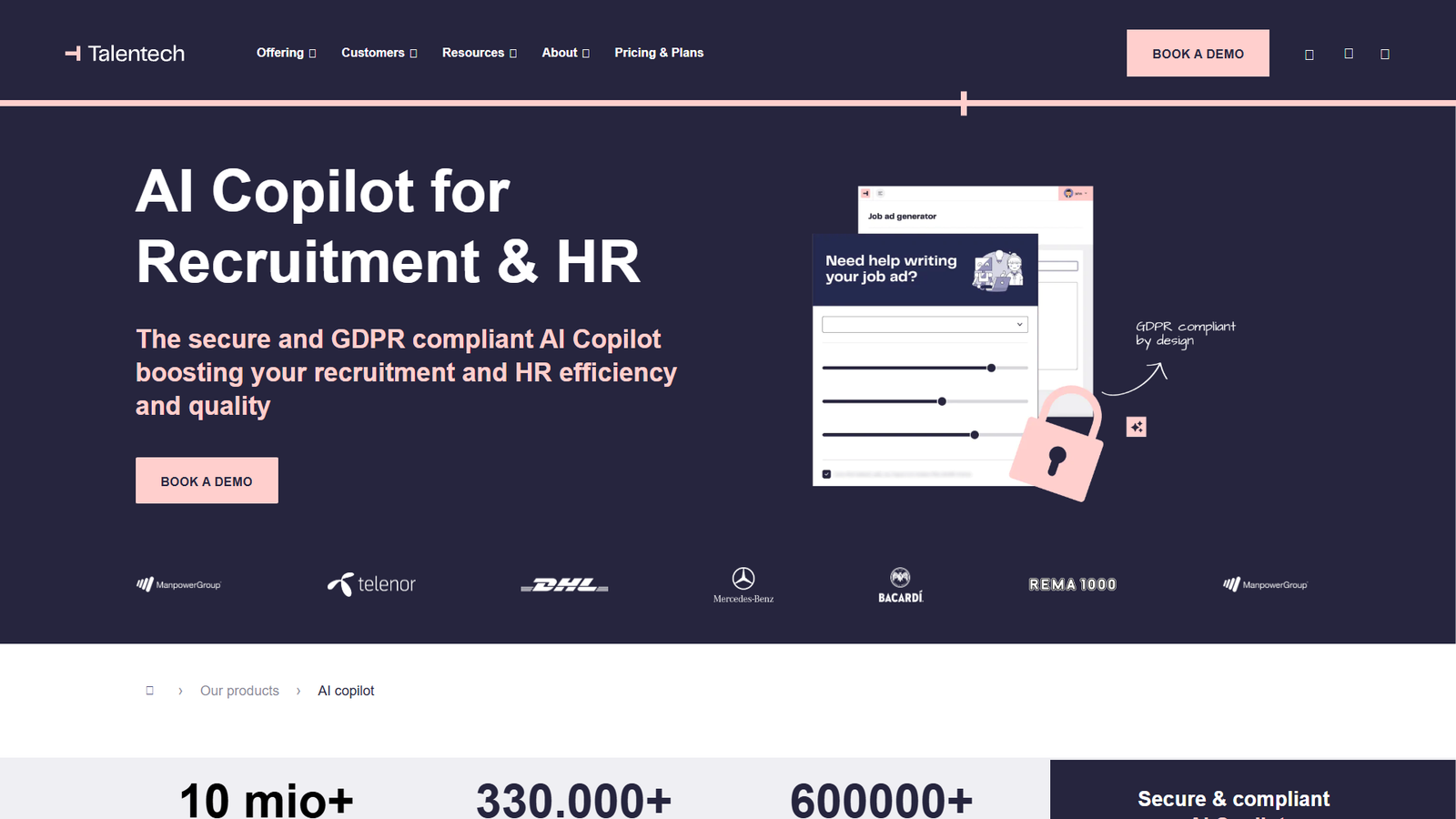 Talentech AI Copilot — интерфейс нейросети Talentech AI Copilot — интерфейс нейросети