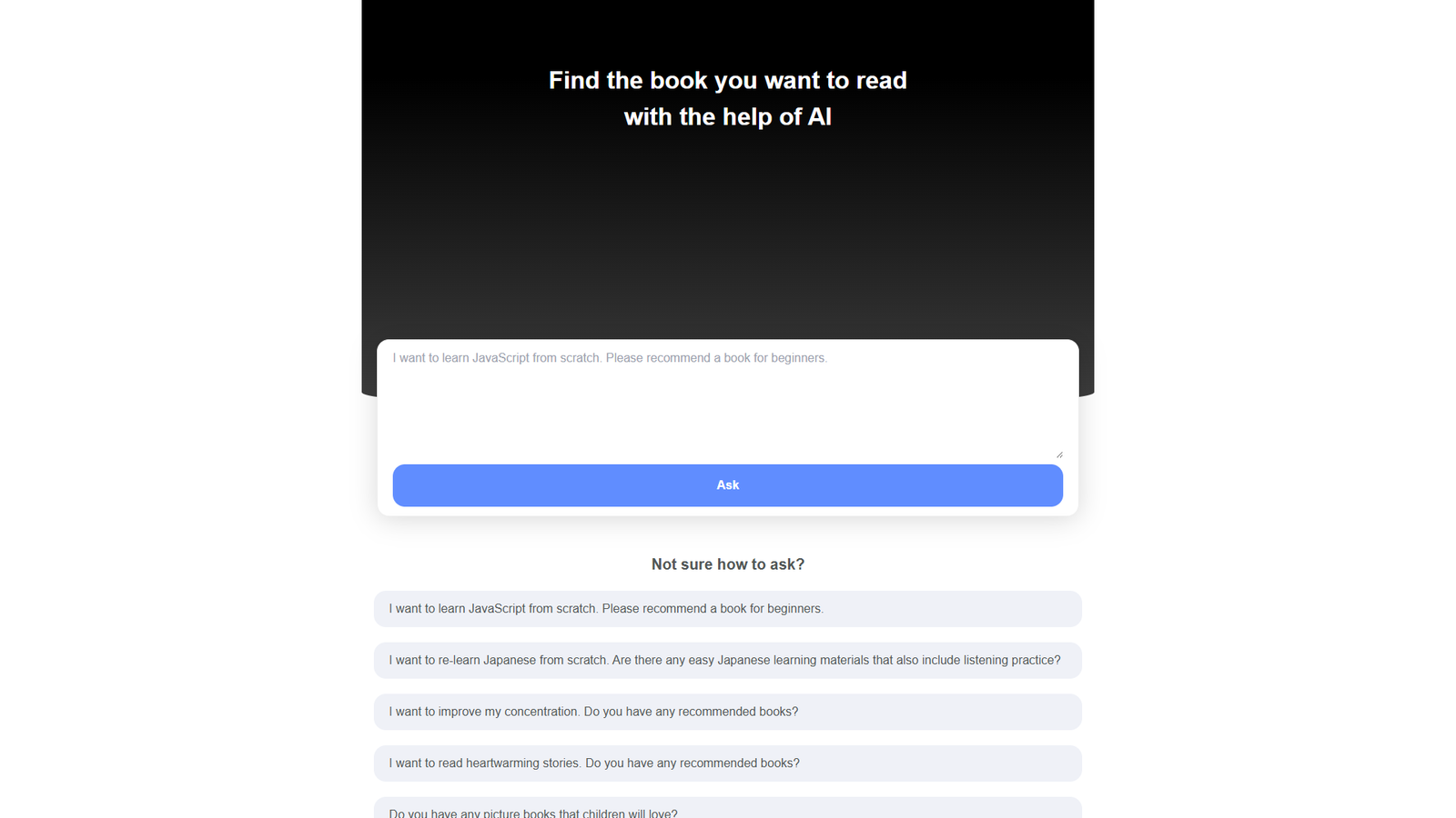AI Bookstore — интерфейс нейросети AI Bookstore — интерфейс нейросети