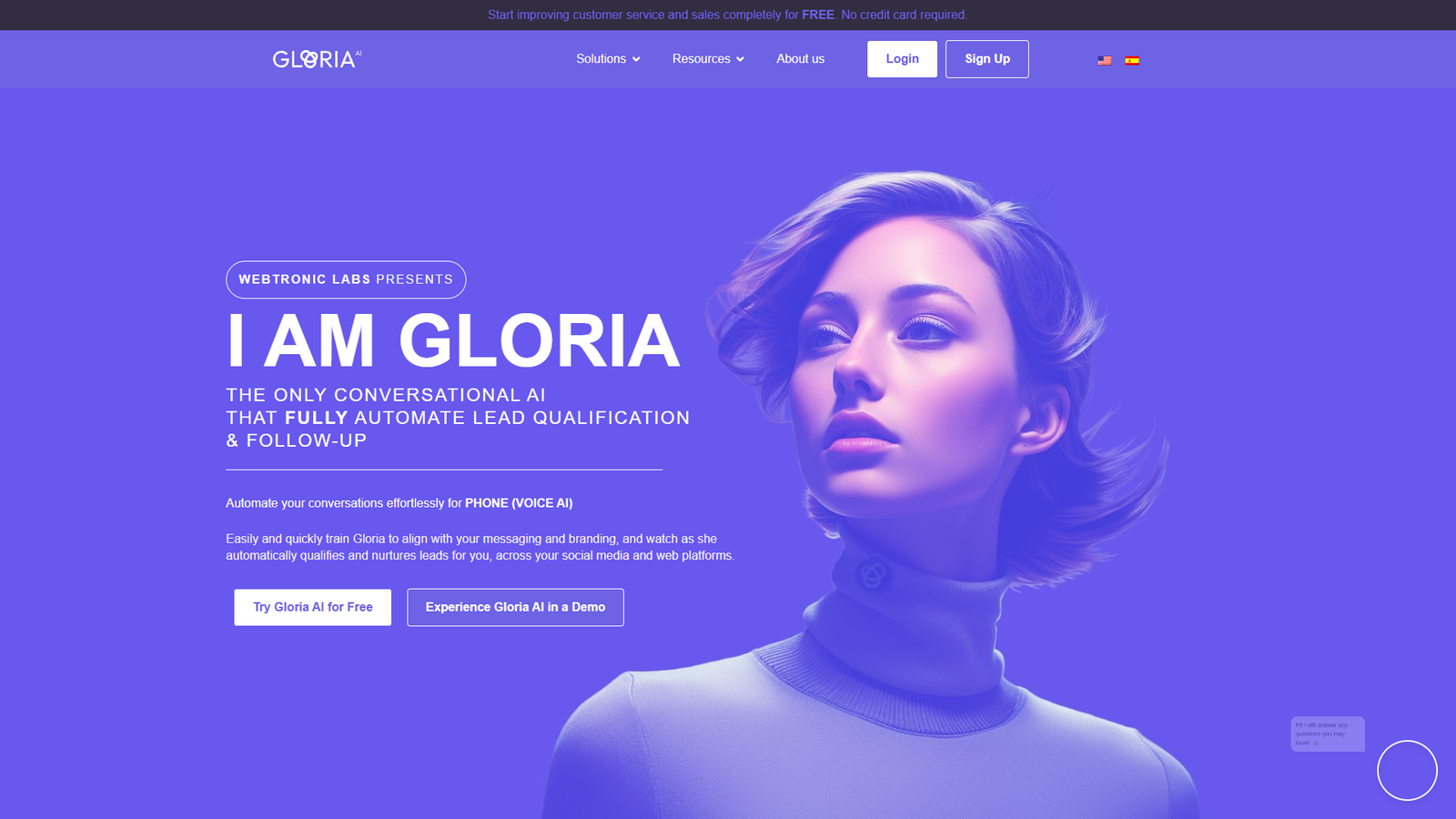 Gloria AI — интерфейс нейросети Gloria AI — интерфейс нейросети