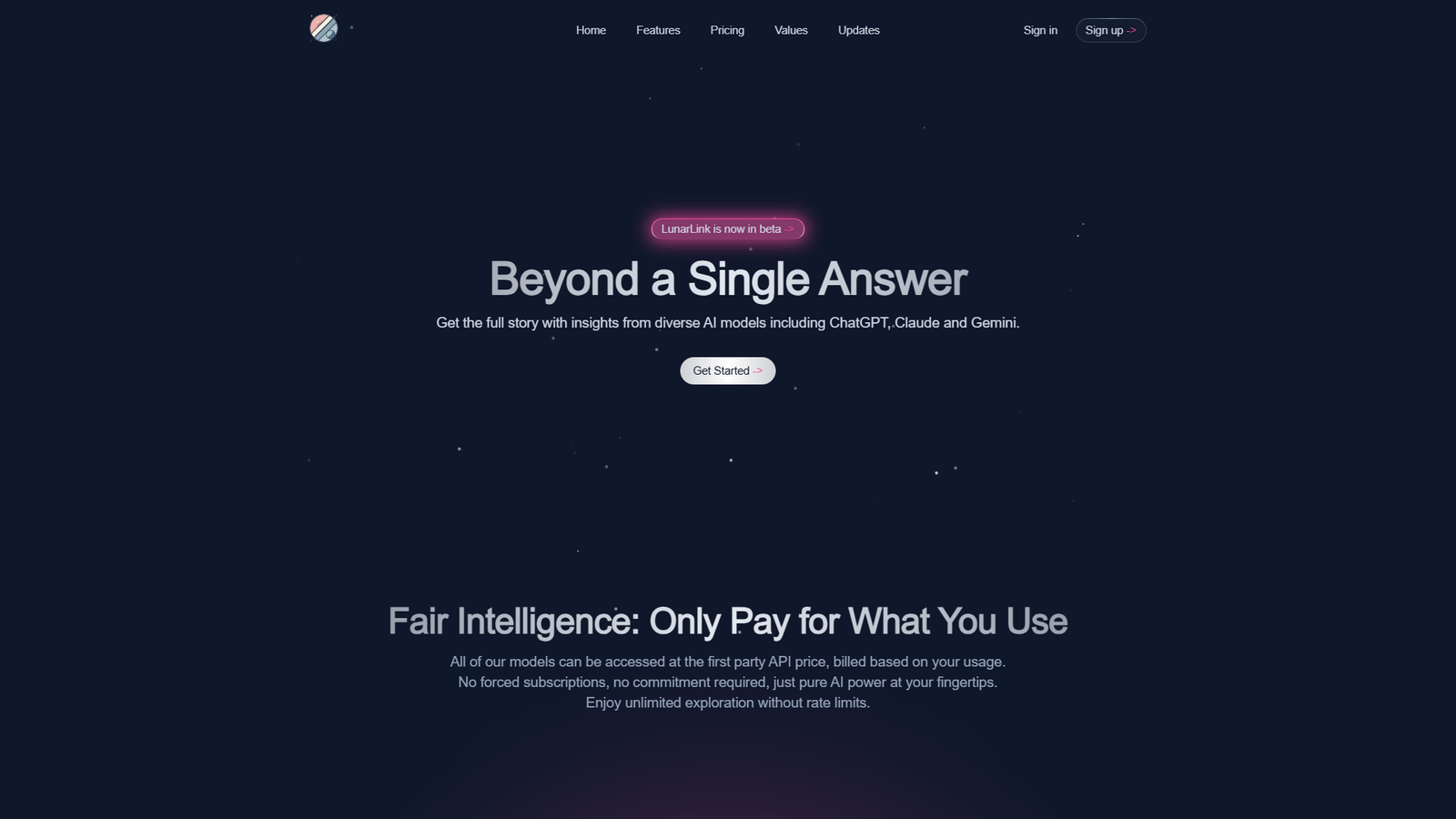 LunarLink — интерфейс нейросети LunarLink — интерфейс нейросети