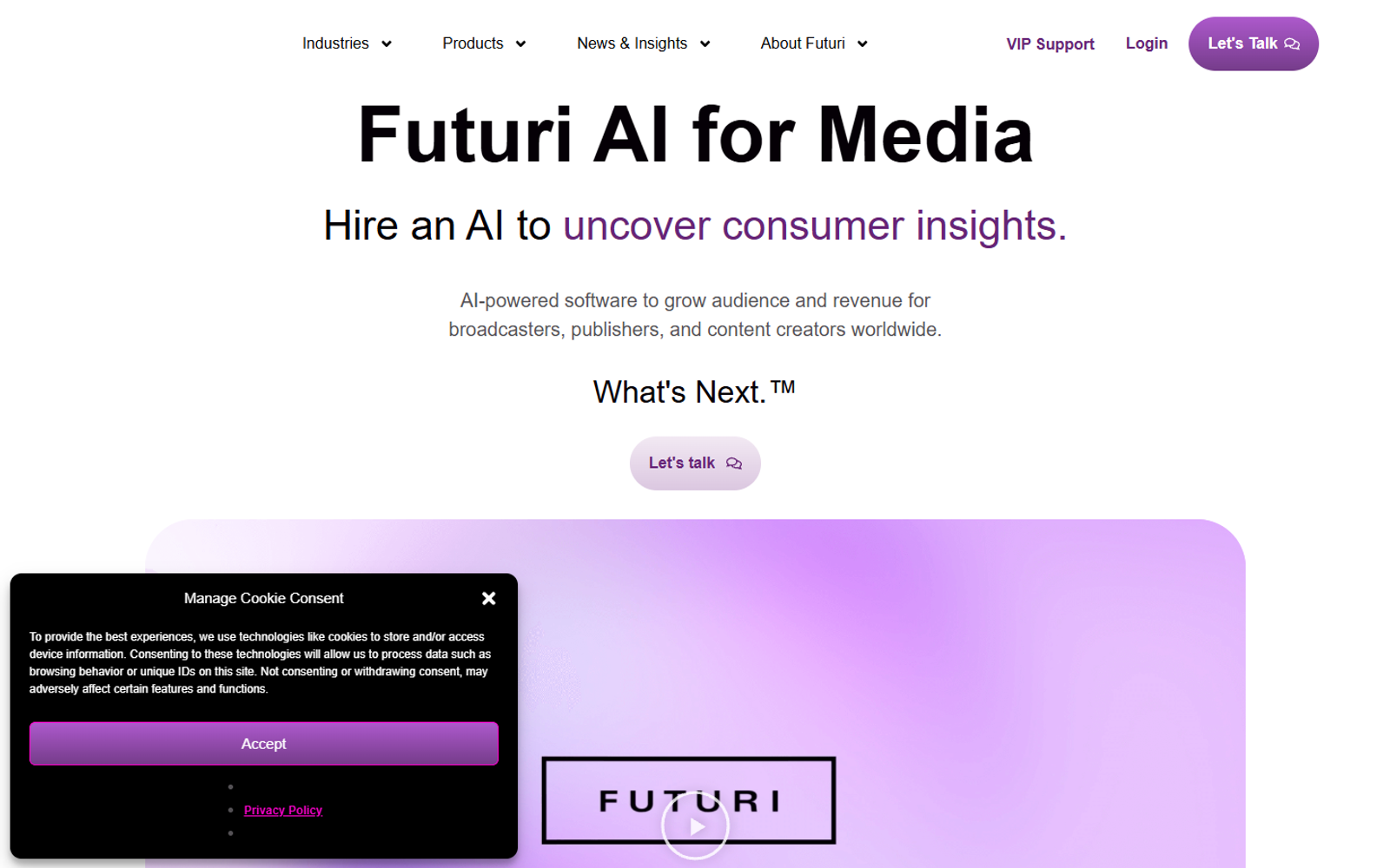Futuri AI for Media — интерфейс нейросети Futuri AI for Media — интерфейс нейросети