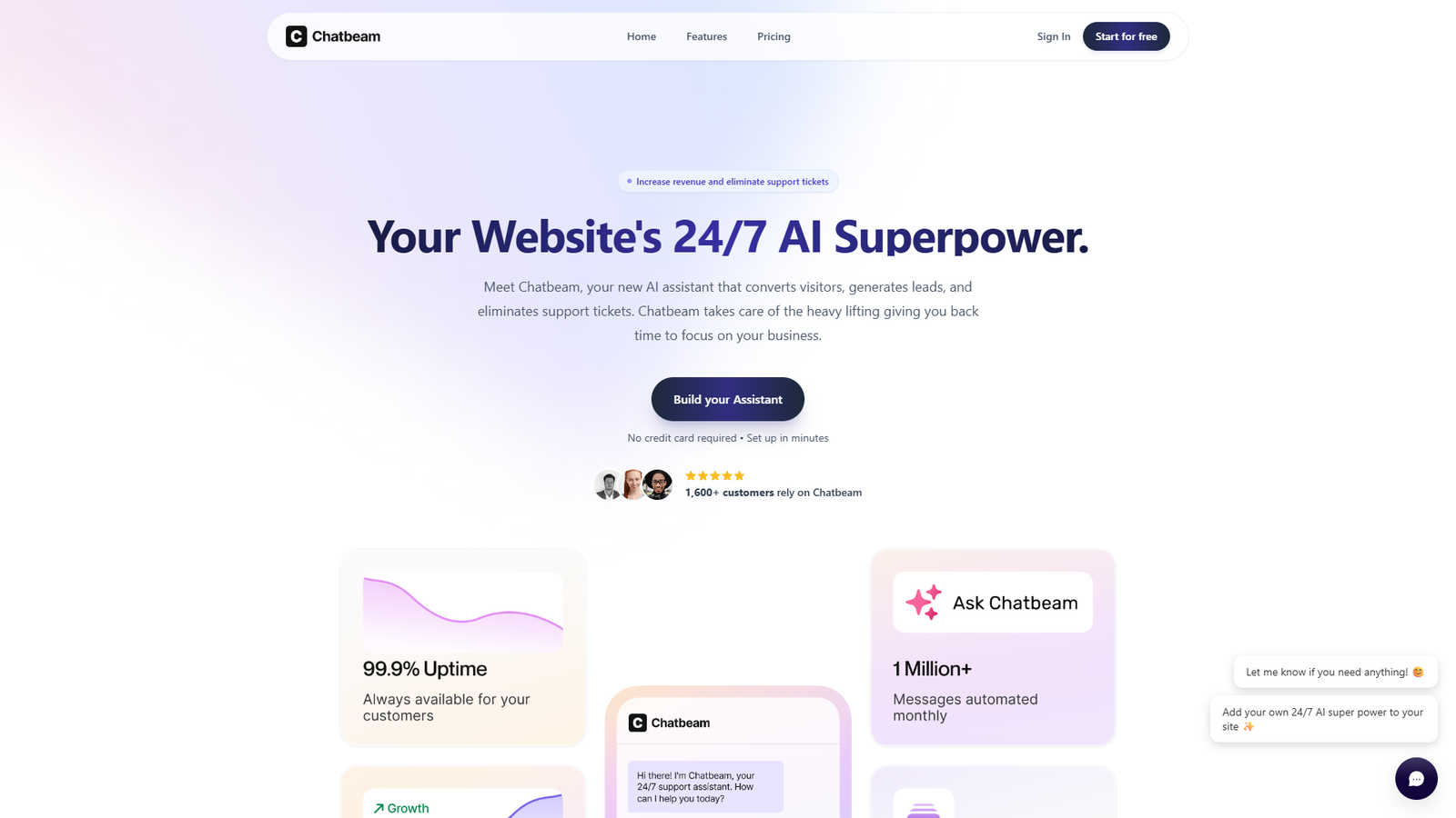 Chatbeam — интерфейс нейросети Chatbeam — интерфейс нейросети