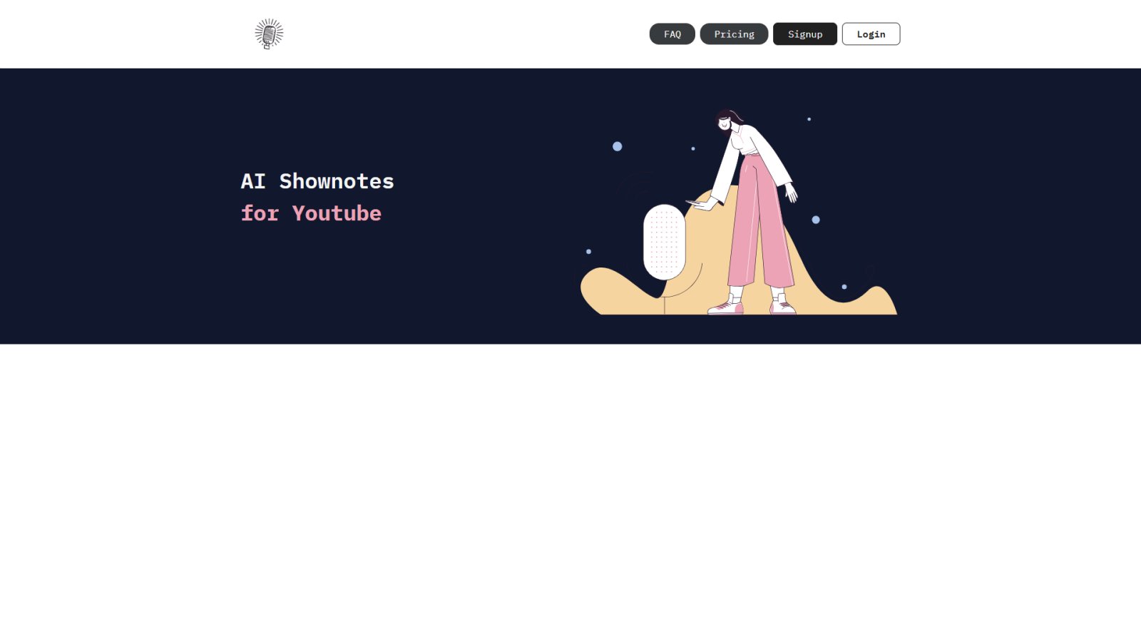 Shownotes нейросеть Главная страница
