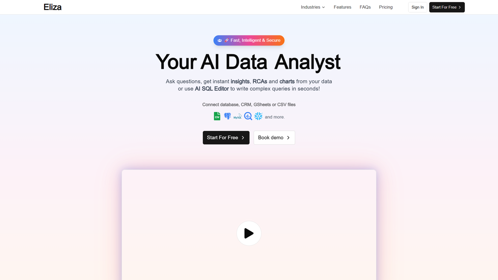 Eliza — AI Data Analyst — интерфейс нейросети Eliza — AI Data Analyst — интерфейс нейросети