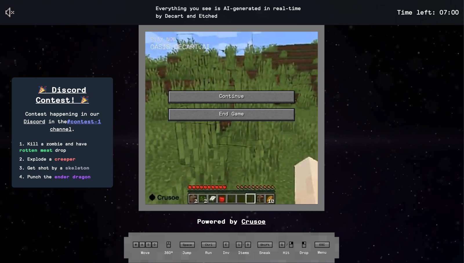 Oasis AI Demonstration Oasis AI Demonstration