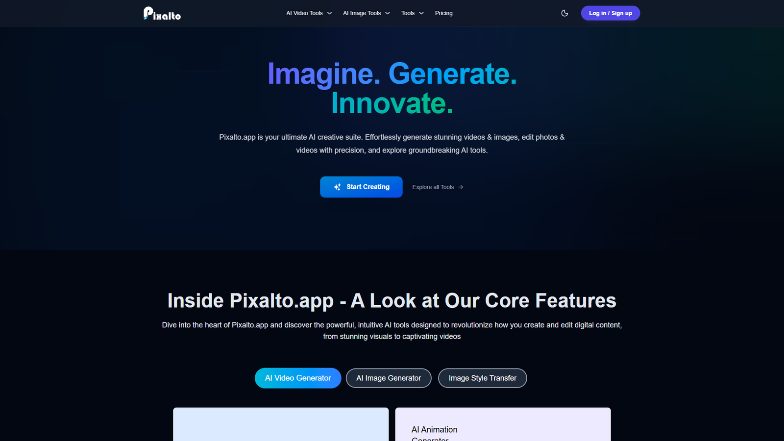 Pixalto — интерфейс нейросети Pixalto — интерфейс нейросети