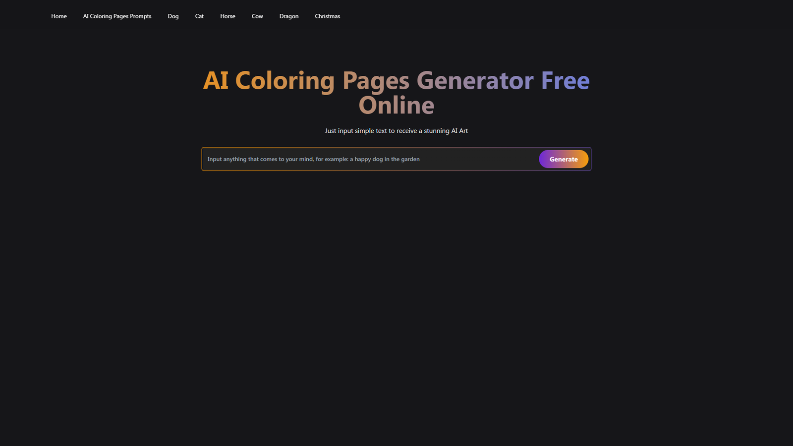 AI Coloring Pages Generator — интерфейс нейросети AI Coloring Pages Generator — интерфейс нейросети