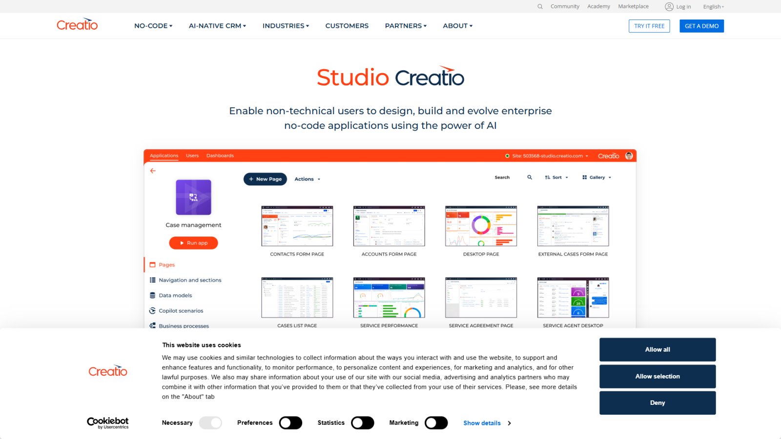 Creatio нейросеть Главная страница