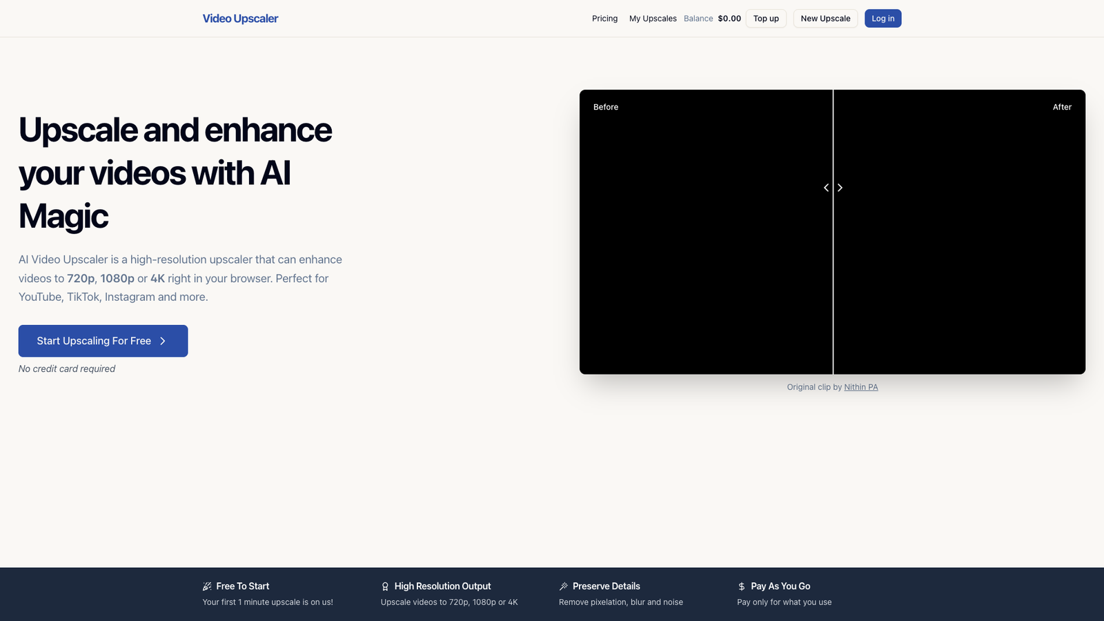 AI Video Upscaler — интерфейс нейросети AI Video Upscaler — интерфейс нейросети