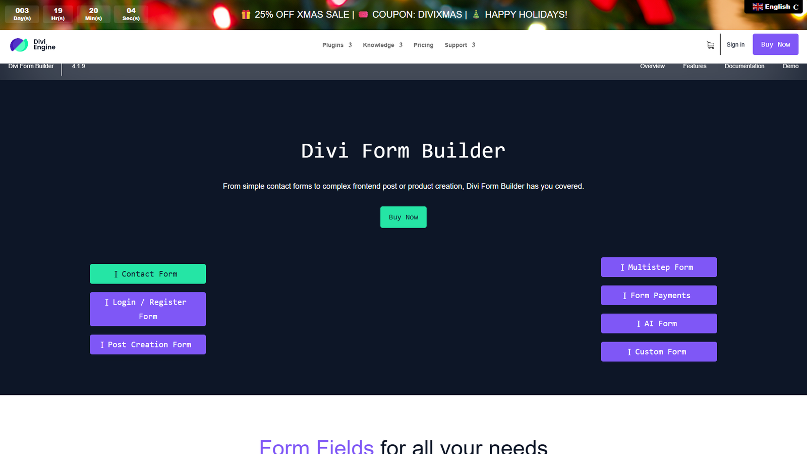 Divi Form Builder — интерфейс нейросети Divi Form Builder — интерфейс нейросети