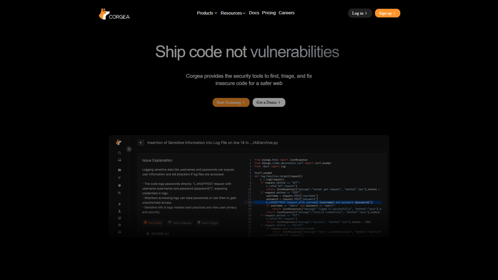 Corgea — интерфейс нейросети Corgea — интерфейс нейросети