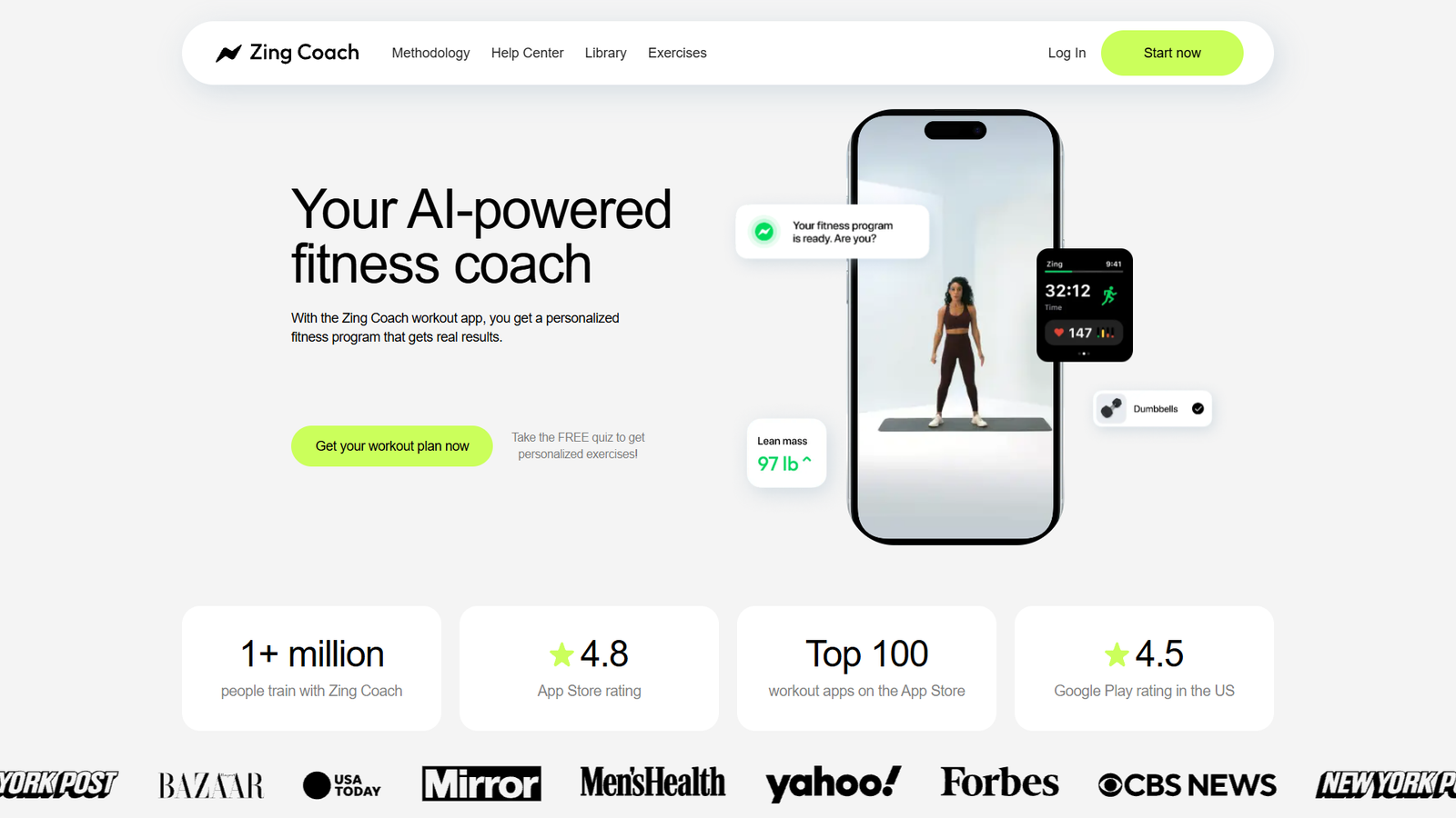 Zing Coach — интерфейс нейросети Zing Coach — интерфейс нейросети