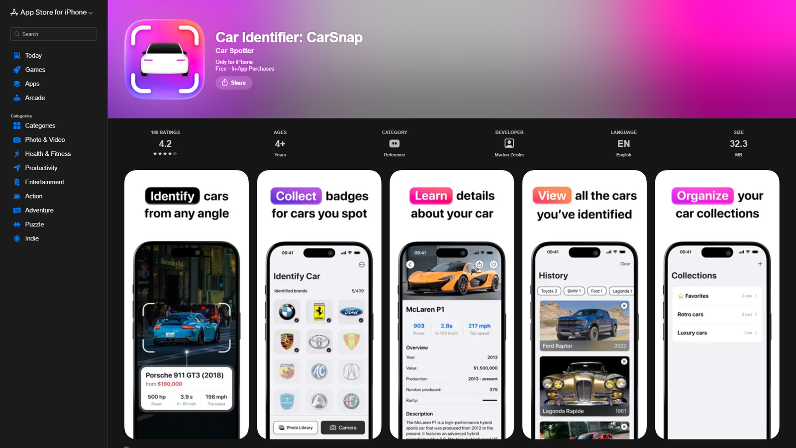Car Identifier CarSnap — интерфейс нейросети Car Identifier CarSnap — интерфейс нейросети