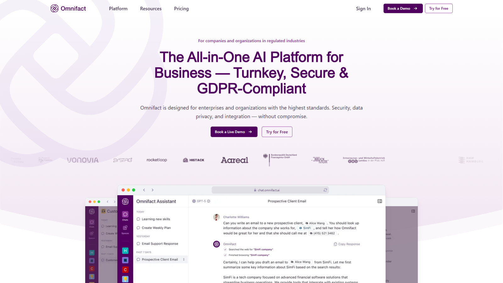 Omnifact — интерфейс нейросети Omnifact — интерфейс нейросети