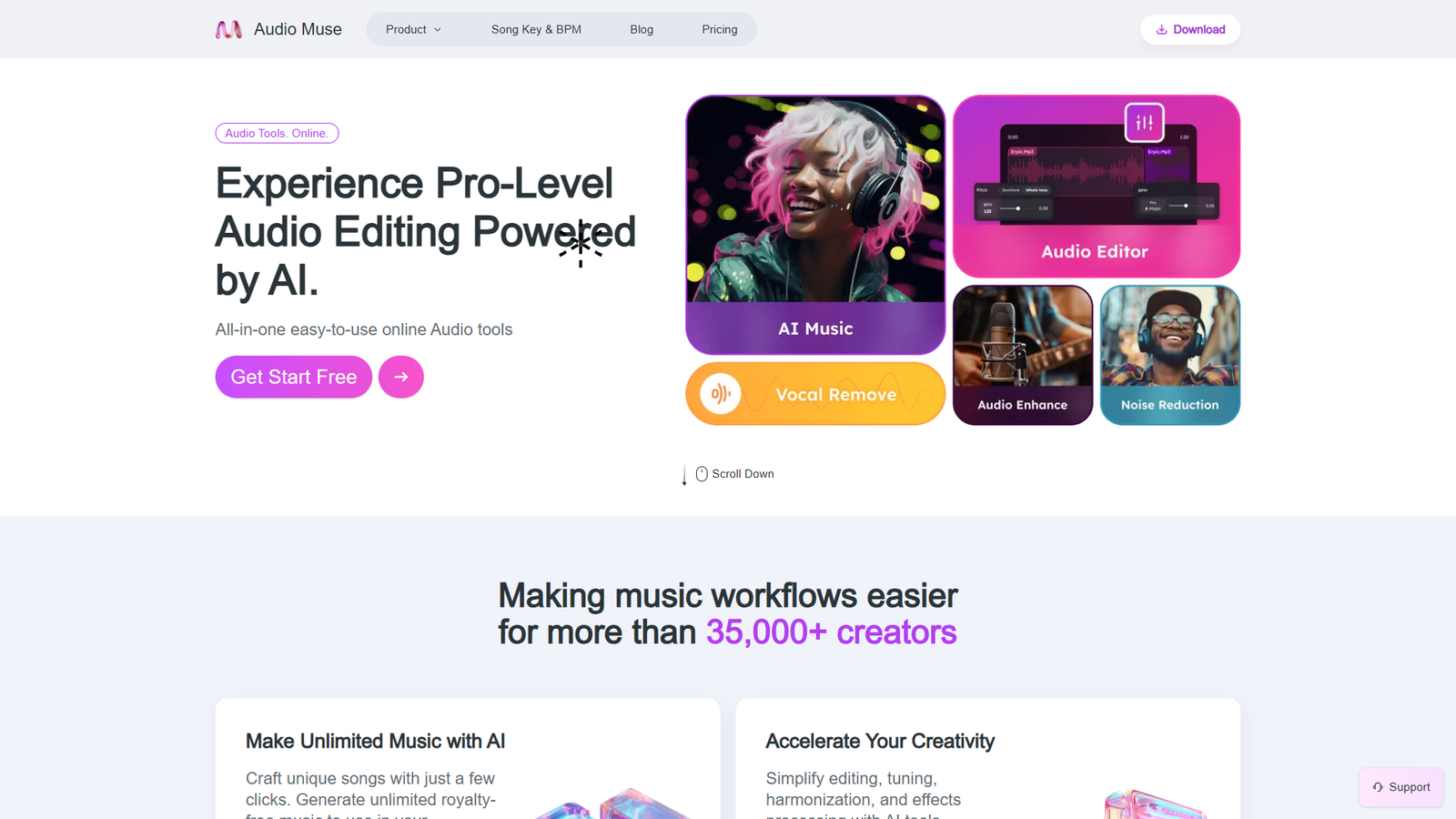 Audio Muse — интерфейс нейросети Audio Muse — интерфейс нейросети