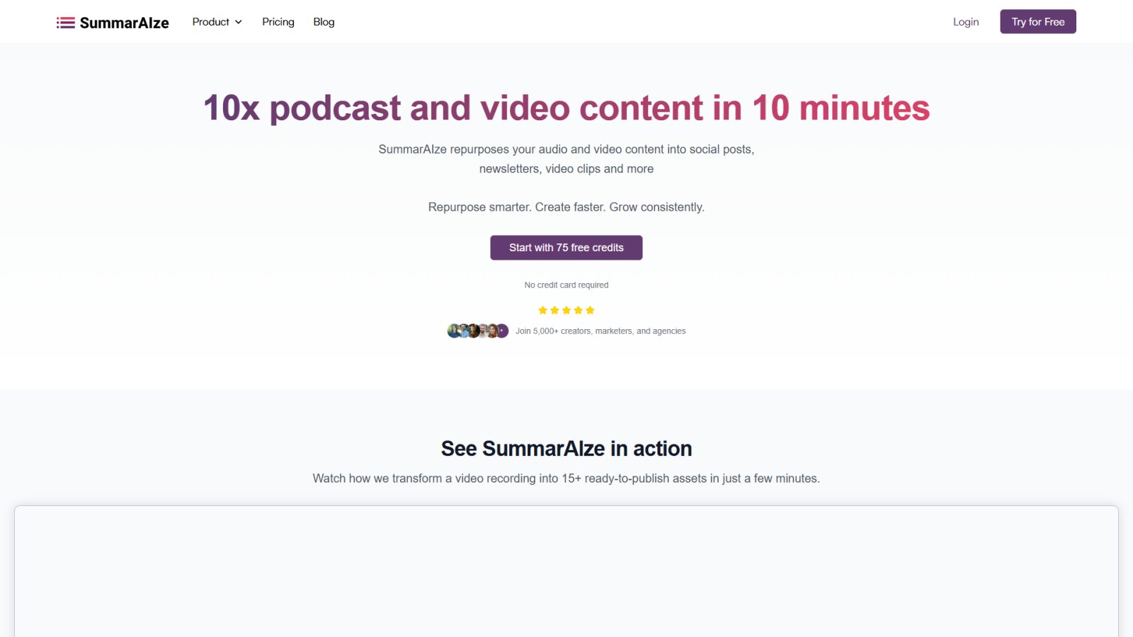 SummarAIze нейросеть Главная страница