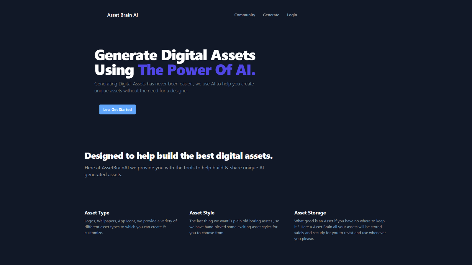 Asset Brain AI — интерфейс нейросети Asset Brain AI — интерфейс нейросети