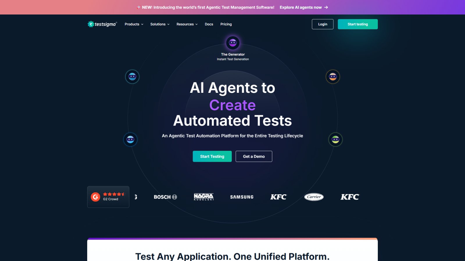 testsigma нейросеть Главная страница