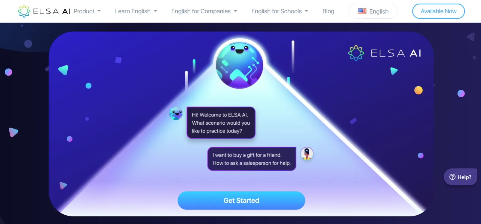ELSA AI Главная страница