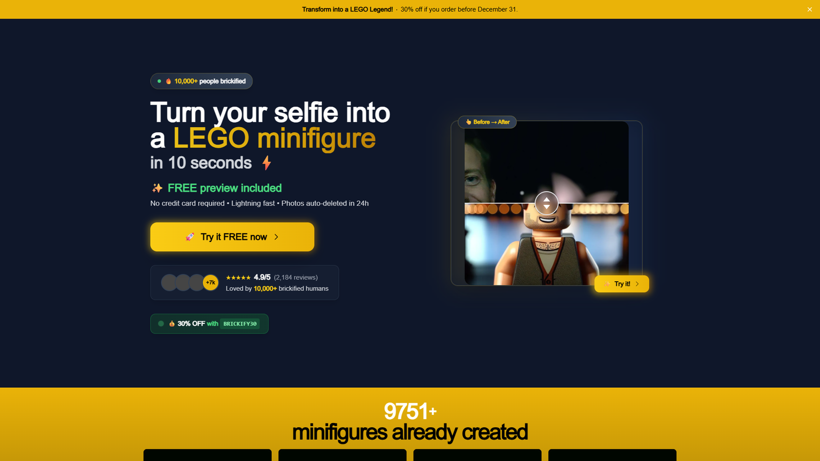 Brickify Me — интерфейс нейросети Brickify Me — интерфейс нейросети