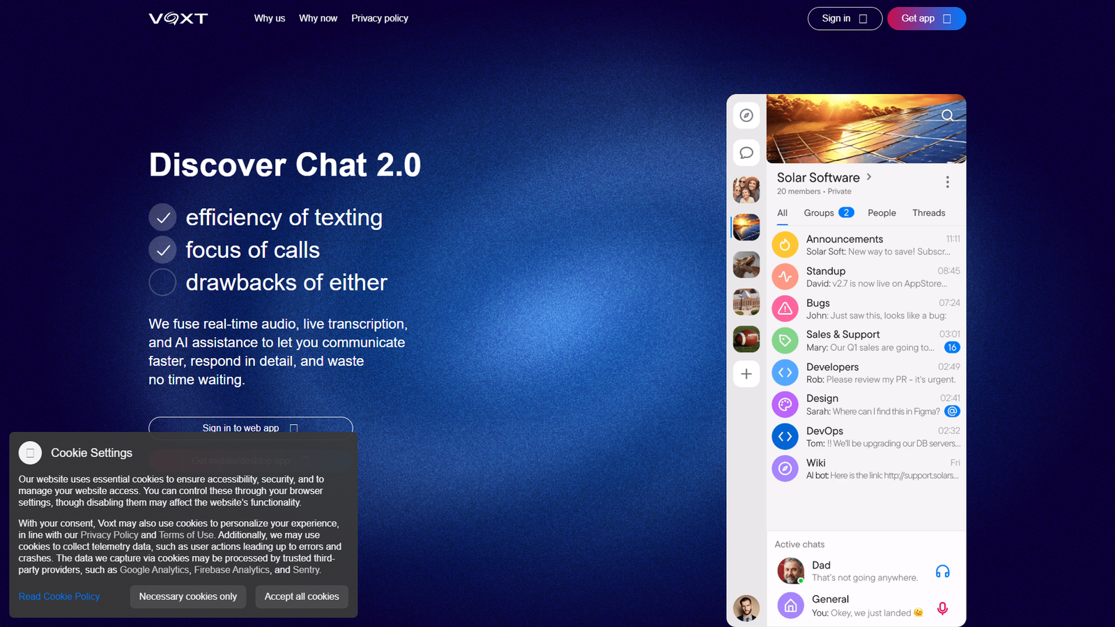 Voxt — интерфейс нейросети Voxt — интерфейс нейросети