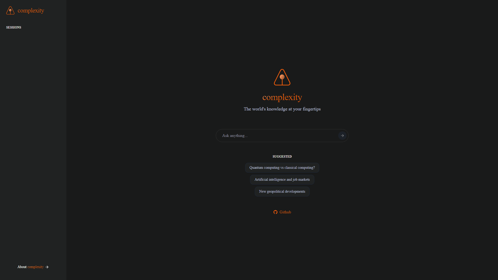 Complexity — интерфейс нейросети Complexity — интерфейс нейросети
