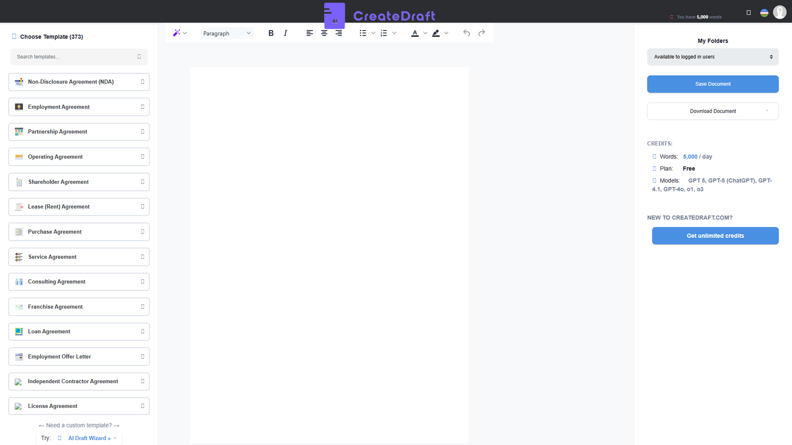 CreateDraft — интерфейс нейросети CreateDraft — интерфейс нейросети