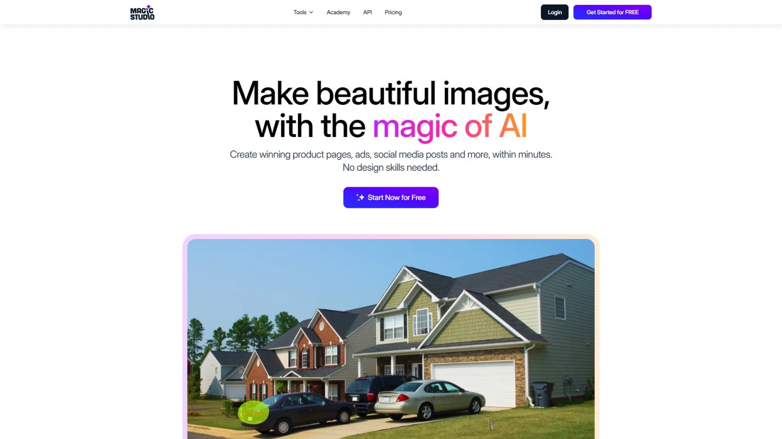 Magic Studio нейросеть Главная страница