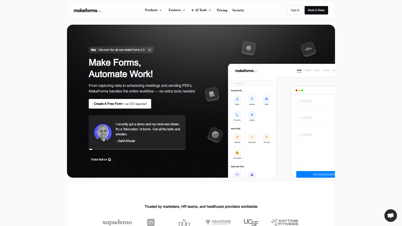 MakeForms — интерфейс нейросети MakeForms — интерфейс нейросети
